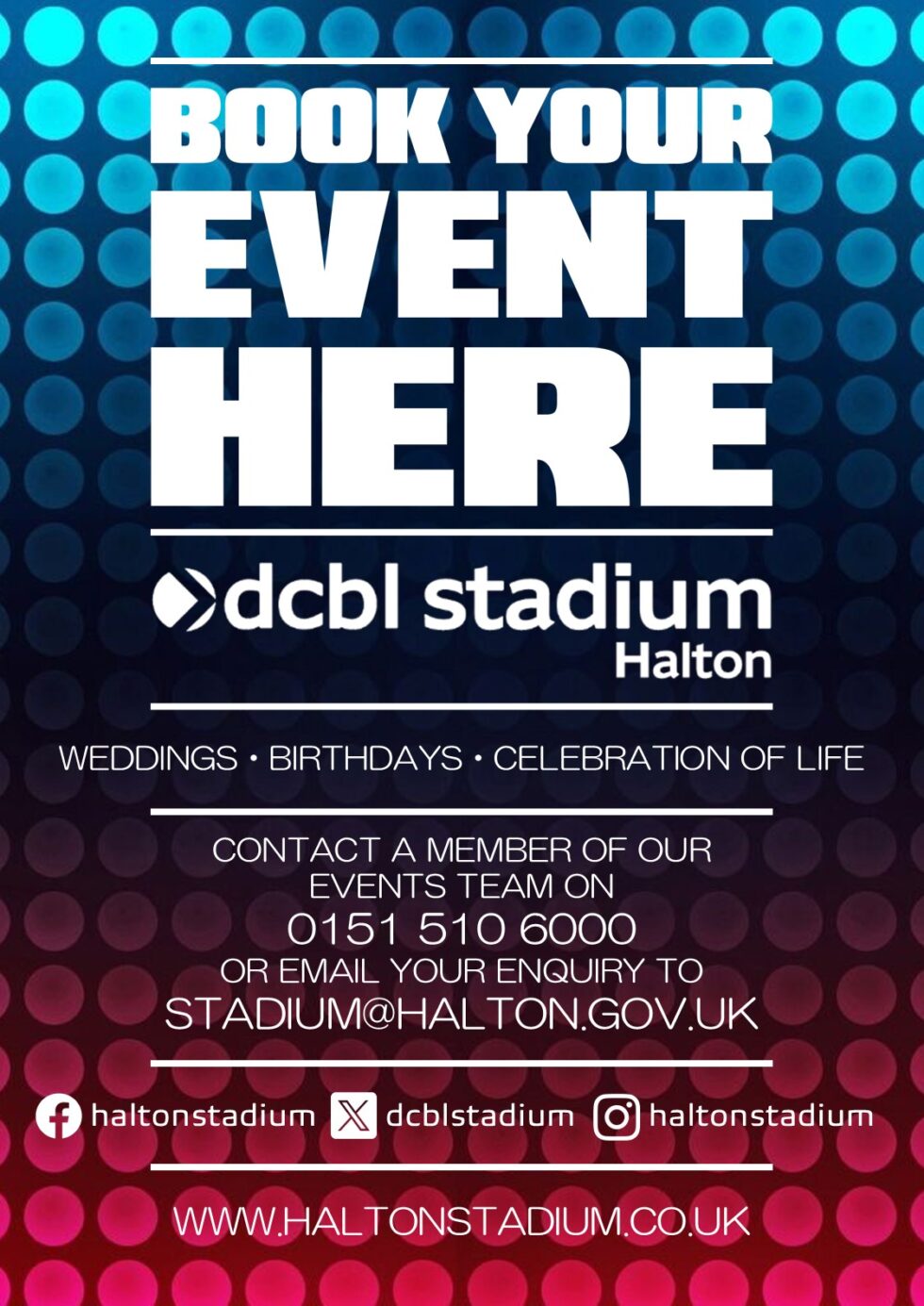 Halton Stadium — venue for hire in Widnes